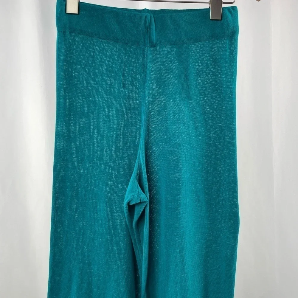 NEW Zara Straight Leg Linen Blend Knit Pants in Size Small‎